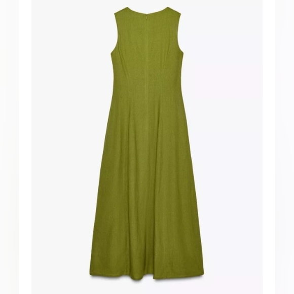Zara Linen Midi Dress - Picture 4 of 6